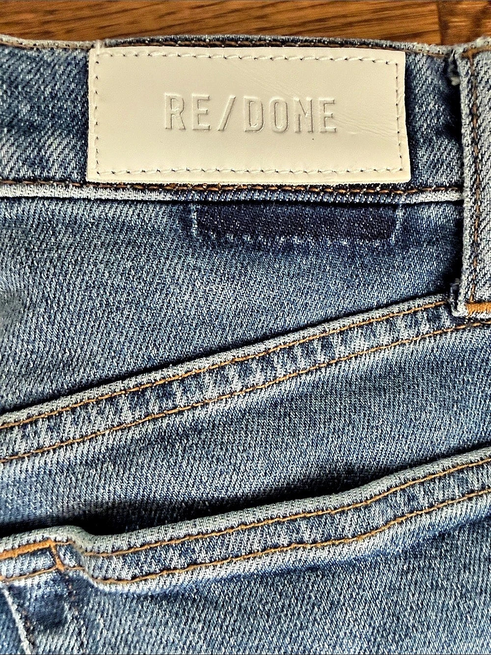 RE/DONE 70s Stove Pipe Jeans Straight Leg Blue Jeans Like New
